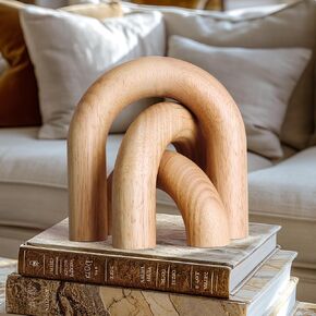 Wood Arch Home Décor Accents Set of 3,Shelf Decor Aesthetic, Coffee Table Decor Items, Entryway Table Decor,Japandi Modern Home Decor for Bookshelf,Gift for Mother's Day, Christmas,Wedding in Saudi Arabia