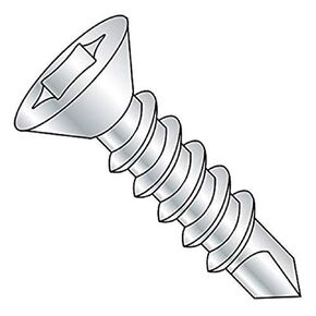 Small Parts 0824KTF Steel Self-Drilling Screw, Zinc Plated Finish, 82 Degree Flat Head, Star Drive, #2 Drill Point, #8-18 Thread Size, 1-1/2" Length (Pack of 100)