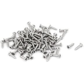 uxcell® M1.4 x 6mm Cross Head Countersunk Self Tapping Screw 100 Pcs