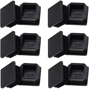Square Tubing Plugs 1 1/4" x 1 1/4"(32mm x 32mm), Plastic Tubing End Caps Durable Chair Glide for Chair Table Stool Leg Bar Stool Glides Inserts, Fence Plugs, Furniture or Fitness Equipment End Caps