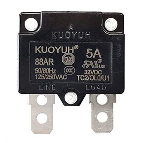 KUOYUH Circuit Breaker 88AR series 125/250VAC 50/60Hz (1pc) (5 Amp)