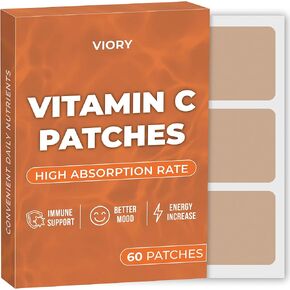 VIORY C Patches (Pack of 60) - 100% Natural Patch for Women and Men - Immune & Body Support - Enhanced Formula