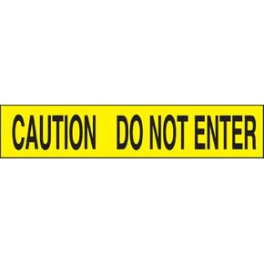 Accuform MPT31 Plastic Barricade/Perimeter Tape, "Caution DO NOT Enter", 3" Width x 1000-ft Length x 3-mil Thickness, Black on Yellow