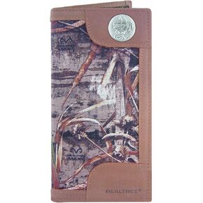 NCAA Georgia Bulldogs Zep-Pro Realtree Nylon and Leather Secretary-Style Roper Concho Wallet, Camouflage, One Size