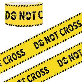 Halloween Zombie Caution Tape Roll - Do Not Cross Danger Tape Keep Out Decorations Warning Signs for Halloween Horror Night Party, 5cm x 50meter