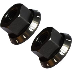 Ti 2 x M10 Bike Wheel Hub Axle Nuts 7075 Aluminum Bicycle Chromed Skewer Bolt Screw Nut Road MTB Replacement