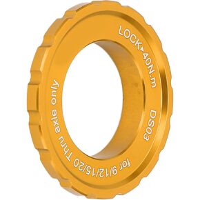 Centerlock Lockring, Rust Resistant Universal Anti Deformation Durable Centerlock Cover CNC Machining for Mountain Bike(Gold)