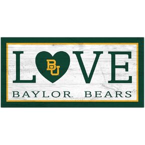 Fan Creations NCAA Baylor Bears Unisex Baylor Love Sign, Team Color, 6 x 12