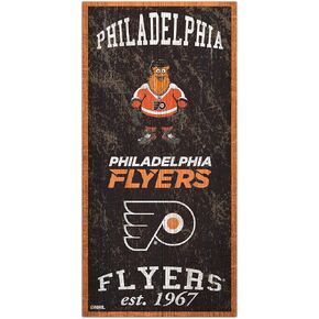 NHL Philadelphia Flyers Unisex Philadelphia Flyers Heritage Sign, Team Color, 6 x 12