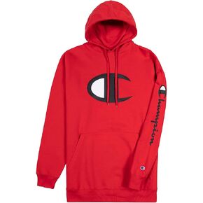 Champion Hoodie for Men Big And Tall Mens Oversized Pullover Fleece Sweatshirt Red