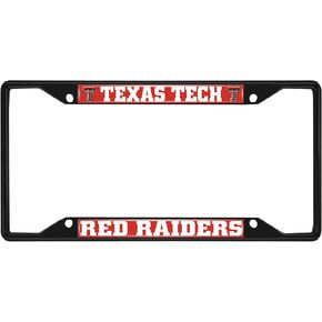 FANMATS 31286 Texas Tech Red Raiders Metal License Plate Frame Black Finish
