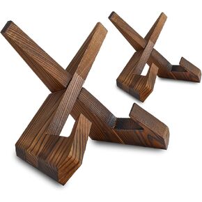 ZEERSHEE Pack of 2,Plate Stand for Display Picture Frame Wooden Easels Stand Decorative Plate Holder Display Stand for Book Tabletop Art Decor for Home