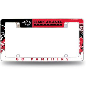 Rico Industries NCAA Clark Atlanta University Panthers - CAU Primary 12" x 6" Chrome All Over Automotive License Plate Frame for Car/Truck/SUV