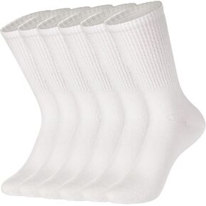 Losa Kute 3/6 Pairs Crew Socks for Women Womens White Socks for Men Unisex