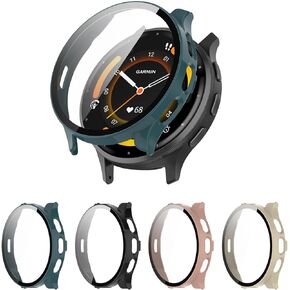 [4-Pack] Case with Tempered Glass Screen Protector Compatible with Garmin Venu 3S (41MM), Ultra-Thin Bumper Full Coverage Protective Hard PC Cases Face Cover for Venu3S 41mm