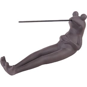 Frog Incense Holder Handmade Ceramic Incense Stick Holder Cute Frog Burner Holder Modern Aromatherapy Ornament for Meditation Yoga Home Living Room Office Decor