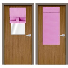 MALOKI Classroom Door Window Cover Blackout French Door Curtains for Privacy Room Darkening Door Window Curtains Easy Installed Window Blinds for Classroom Windows - 9.8 x 39.4 Inch