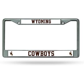 Rico Industries NCAA Wyoming Cowboys Standard Chrome License Plate Frame , 6 x 12.25-inches
