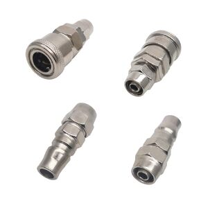 SP30 Air Coupler and Plug kit, for 10mm Air Hose, Industrial Type, Air Quick Connect, Air Hose Fittings, Air Compressor Accessories, Pack of 4