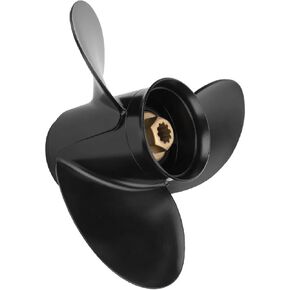 Propeller with Hub Kit for Mercury Black Max Outboard 9.9 15 18 20 25 HP Boat Motor Engine Parts Aluminum Prop 10-3/8X11 Pitch RH 10 Spline Tooth 3 Inch Gearcase 48-19638A40