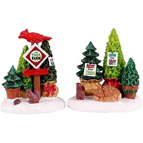 Lemax Village Collection Tree Farm Display, Set of 2#14844