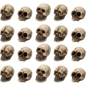 20 قطعة تمثال جماجم صغيرة للهالوين تمثال الهيكل العظمي للهالوين تمثال مصغر لرأس الهيكل العظمي لتزيين سطح المكتب للهالوين in Kuwait