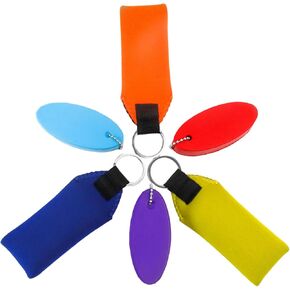 6 Pcs Floating Keychain for Keys Floating Boating Key Chain Foam and Waterproof Floatable Foam Keychain Floating Boat Keychain for Kayak, Sailing, Swiming, Boating, Water Sport (6 Colors)