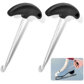 Shoe Lace Tightner, Stainless Steel Plastic Hockey Skate Tightener Tool, Portable Shoe Lace Puller Ice Roller Skate Tool for Ice-skates Figure-skates Boots Shoes, 2 Pcs in Saudi Arabia