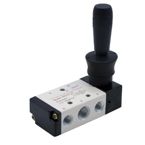 4H210-085 Way Pneumatic Air Hand Lever Operated Valve Solenoid Valve Port 1/4" Manual Control Valves