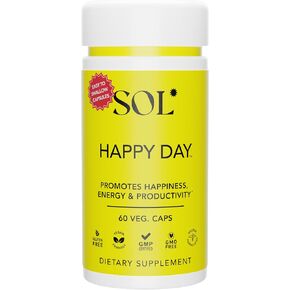 Happy Day Supplement: Combining The Natural Herbal Properties of Collective Happiness Bark, Astragalus, and Gingko Biloba to Support a Healthy Lifestyle - 60 Easy to Swallow Capsules in Saudi Arabia