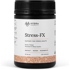 Stress-FX Stress Support & Mood Support Supplement, Relief Formula with Adaptogens, Ashwagandha, L-Theanine, Vegan, Gluten-Free, 120 Capsules (30 Servings)