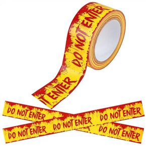 Augisteen Halloween Decorations Caution Tape 1.9 Inch x 328 Ft Halloween DO NOT Enter Tape Halloween Blood Warning Tape for Halloween Party Haunted Houses Indoor Outdoor Decoration