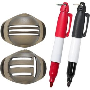 2Pcs Red and Black Golf Ball Line Marker Golf Ball Line Drawing Marker Line Template Liner Drawing Marking Alignment Putting Tool Golf Ball Line Liner Alignment Putting Tool Golf Ball Line Marker Tool