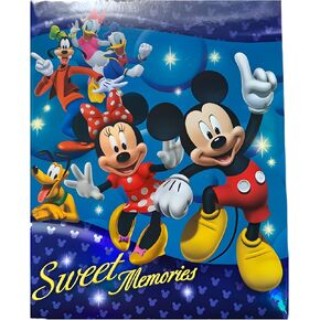 Mickey and Gang Sweet Memories Photo Album 8.75" X 7", Holds 200 Photos 4" X 6" - Scrapbook Album with Self-Adhesive Pages for Wedding, Birthday, and Vacation Memories
