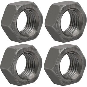uxcell 4pcs M22 Thread 2.5mm Pitch Metric Carbon Steel Left Hand Hex Nut