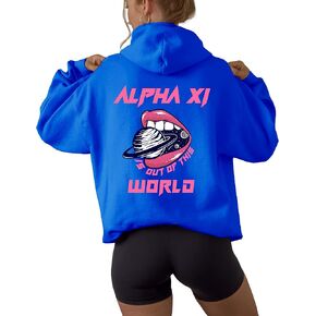 Go Greek Chic Alpha Xi Delta is out of this World Hoodie - Blue Hooded Sweatshirt for Sorority