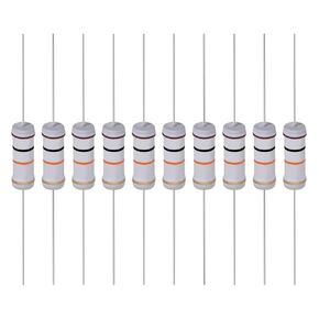 YOKIVE 20 Pcs Metal Oxide Film Resistors, Axis Lead Resistor, Keep Normal Circuit Operation, Great for Electric Power Equipment (Grey, 3W, 10K Ohm)