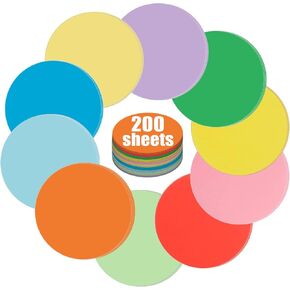200 قطعة من الورق الدائري مقاس 3.9 بوصة، ودوائر ورقية دائرية مقاس 3.9 بوصة، ورق بناء بألوان متنوعة لمشاريع DIY لتزيين الفصل الدراسي، ورق لوحة الإعلانات (3.9 بوصة) in Kuwait