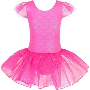 XiaoMoSha Gymnastics Leotards for Girls Ballet Dance Dresses Ballerina Costume Party Dress Outfit 2-10 Years