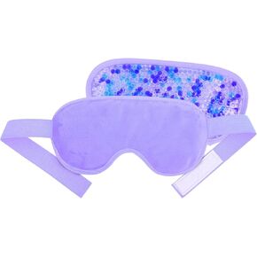 Gel Bead Ice Eye Mask by FOMI Care | Migraine, Headache, Eye Puffiness, Dark Circle Pain Relief | Cooling Technology for Relaxing Sleep | Blackout for Airplane Travel | Fabric Backing