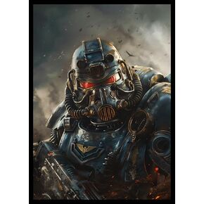 100 PCS MTG Card Sleeves with 100 PCS Perfect Fit Sleeves, Art Matte Card Sleeves with Inner Sleeves - Fit Standard Size Cards - Fallout Warrior