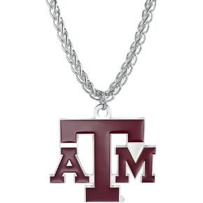 NCAA Texas A&M Aggies Large 2.5" Primary Team Logo Necklace with 30" Designer Chain