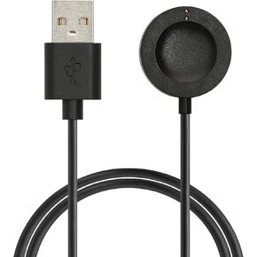 kwmobile USB Cable Charger Compatible with Diesel DZT2015 / DZT2017 / DZT2012 / DZT2014 Cable - Charging Chord for Smart Watch - Black