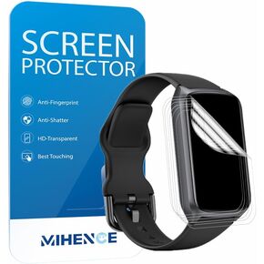 Screen Protector Compatible for Amzhero Runfit D26 Fitness Tracker, HD Full Coverage TPU Protective Film for Runfit D26 1.47'' Fitness Tracker (6PCS), transparent