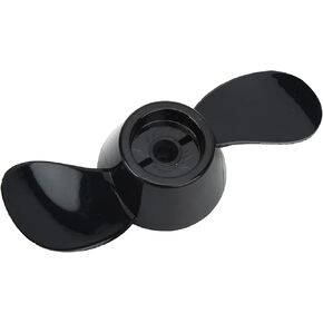Alomejor Propeller,Upgrade Plastic Outboard Moto Propeller 2 Blade Replacement Propeller for 12V 24V Engines Black