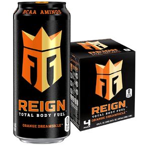 REIGN Total Body Fuel Orange Dreamsicle 16 fl oz (Pack of 4), Clear