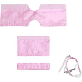 أغطية حزام CPAP من الساتان، أغطية إطار قناع CPAP حريري لتناسب DreamWear أو ResMed AirFit CPAP، غطاء رأس للوجه، مجموعة وسادات لحماية الشعر وتقليل الخطوط وسحب الشعر (وردي) in Saudi Arabia
