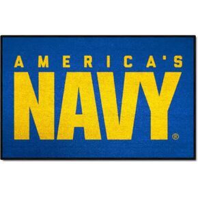 FANMATS 6029 U.S. Navy Starter Mat Accent Rug - 19in. x 30in. | Sports Fan Home Decor Rug and Tailgating Mat - "America's Navy" Official Logo