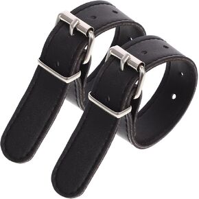 VANZACK 1 Pair Adjustable Basket Leather Strap Bike Basket Replacement Strap Front Handlebar Basket Strap for Bike Bicycle Cycling Accessories