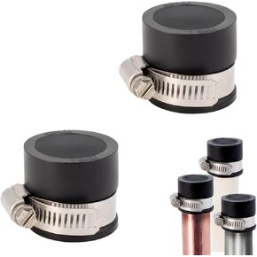 Fernco PQC-1.38 1-in. QwikCap Flexible PVC Pipe Cap, Cleanout and Test Pipe Plug, 2-Pack